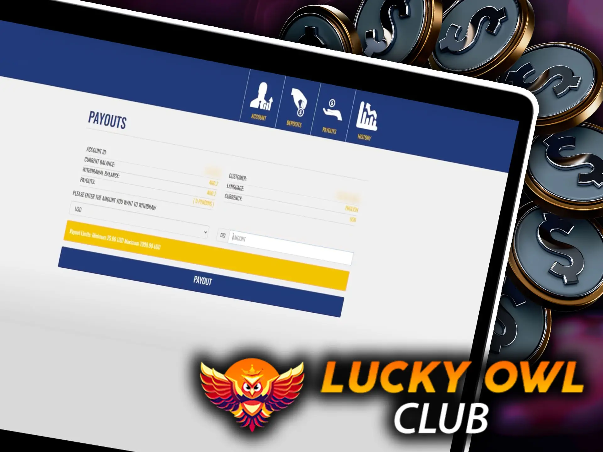 How to Withdraw Winnings from Lucky Owl simple and quick process.