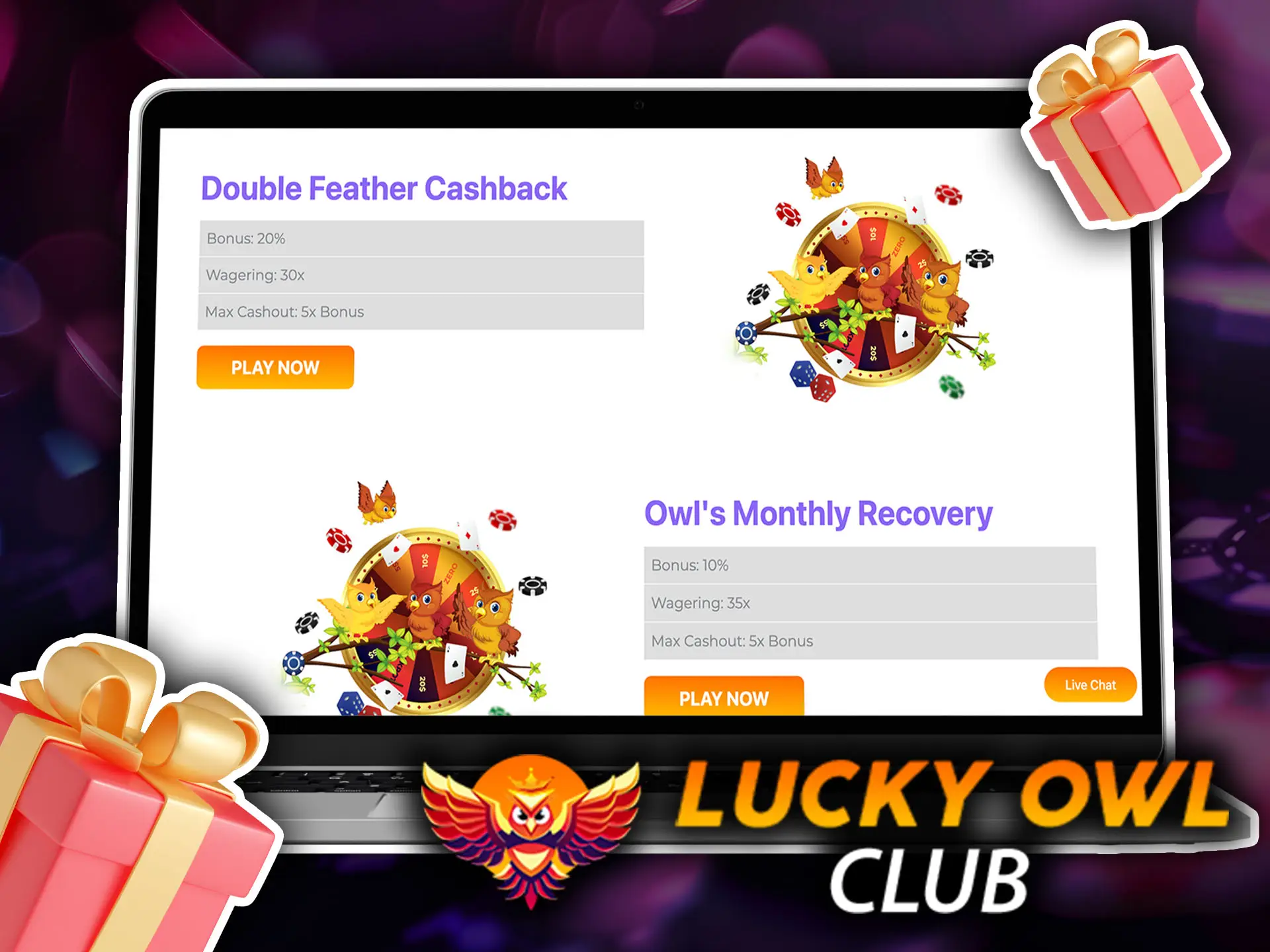 Owl's Nest Cashback get returns on your bets.