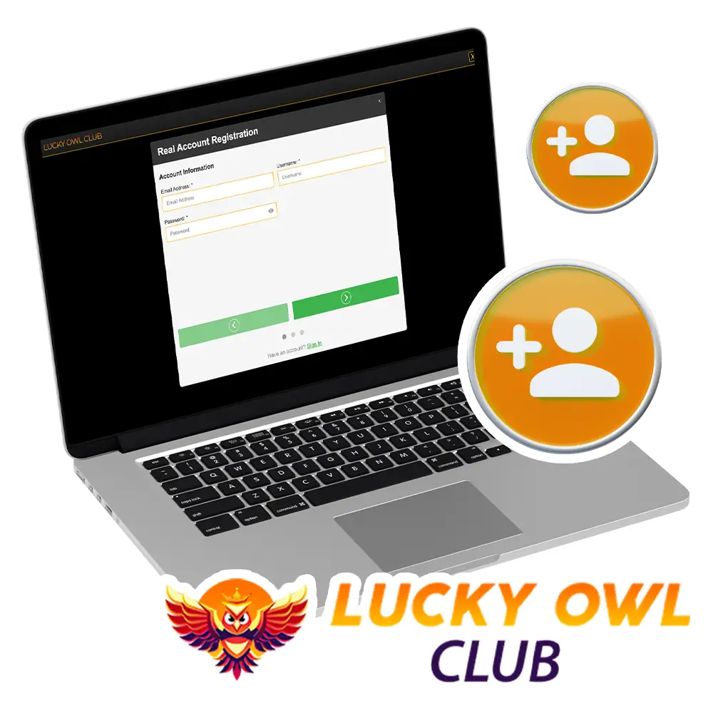 Lucky Owl Registration and Account Verification quick and simple process.