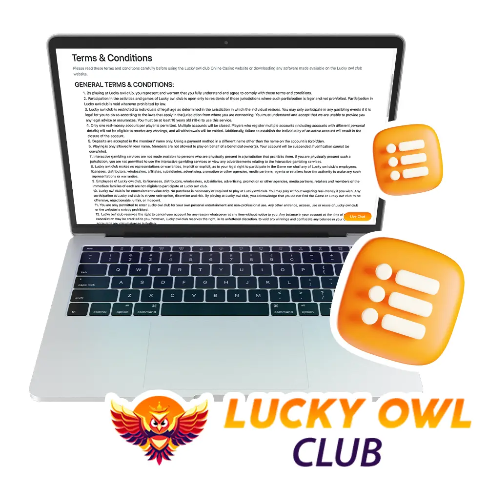 General Terms and Conditions at Lucky Owl essential rules for all players.